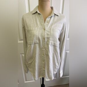 Altar'd State Soft Cream Button-Up Shirt